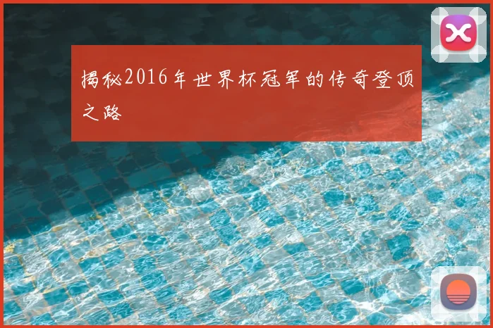 揭秘2016年世界杯冠军的传奇登顶之路